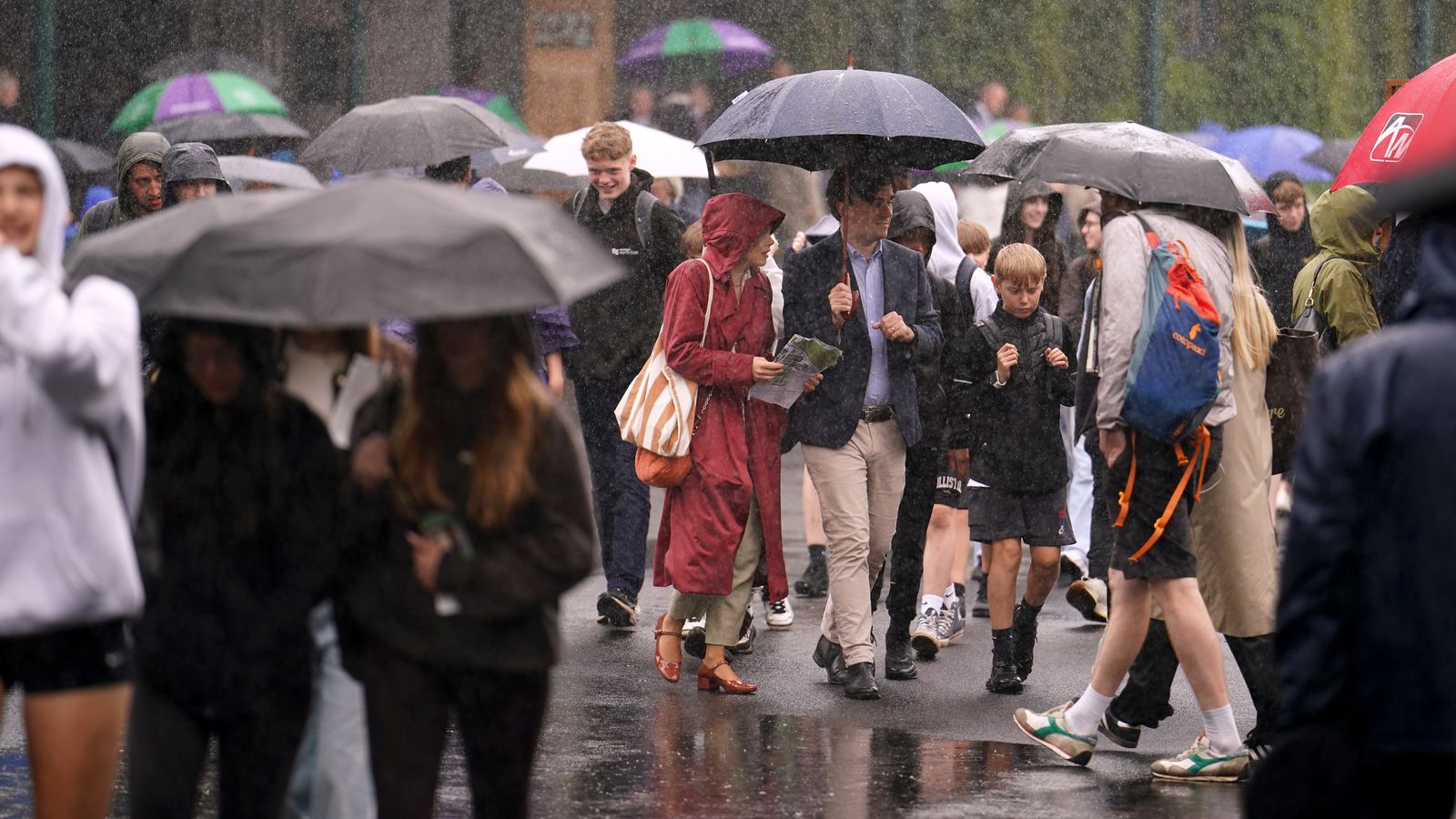 UK weather: Heavy rain sweeps country – and it’s bad news for sport and music fans