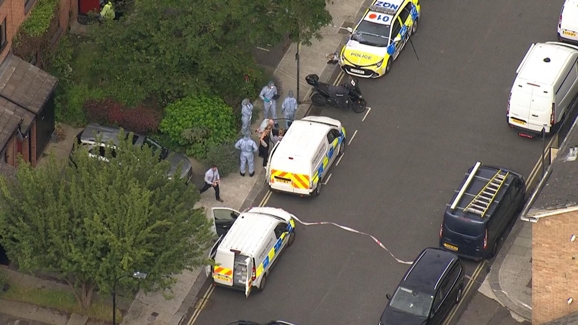 Remains of two men found in suitcases on Bristol bridge - as private ambulance arrives at London crime scene