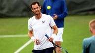 Andy Murray during a practice session.
Pic: Reuters
