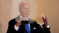 The president's statement was short and sweet. Pic: Reuters