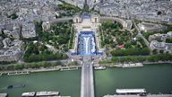 Trocadero Olympics complex that will host the triathlon in Paris. Pic: AP