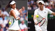Emma Raducanu and Andy Murray. Pics: PA