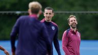 Soccer Football - Euro 2024 - England Training - Blankenhain, Germany - July 5, 2024 England manager Gareth Southgate and players during training REUTERS/John Sibley