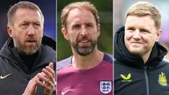 Graham Potter, Gareth Southgate, Eddie Howe. Pics: PA
