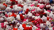 A display of Hello Kitty figures forms part of 'Cute', an exhibition exploring the idea of cuteness in contemporary culture, at Somerset House in London, Britain February 5, 2024. REUTERS/Toby Melville
