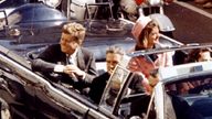 Moments before John F Kennedy's assassination on 22 November 1963. Pic: Reuters
