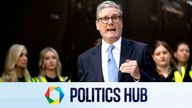 Prime Minister Sir Keir Starmer delivers a speech on clean energy during a visit to Hutchinson Engineering in Widnes, Cheshire. Picture date: Thursday July 25, 2024. PA Photo. See PA story POLITICS Starmer. Photo credit should read: James Glossop/The Times/PA Wire