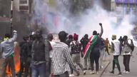 Protesters in Nairobi, Kenya