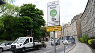 Low Emission Zone (LEZ) boundary sign in Edinburgh. Pic: The City of Edinburgh Council
