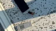 The grey device is often used by commercial fireworks companies. Pic: WPXI