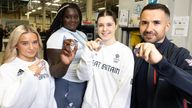 (L-R) Ruby Evans, Funmi Oduwaiye, Andrea Spendolini-Sirieix and Will Bayley. Pic: Royal Mint