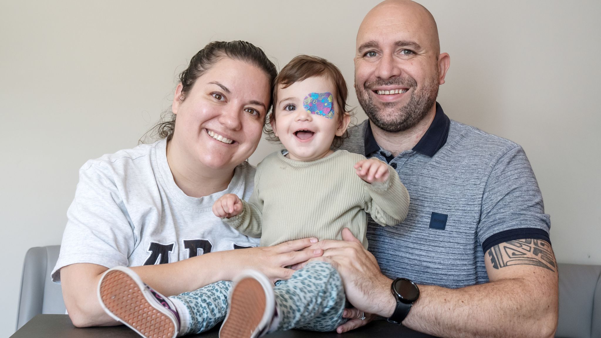 Toddler who had eye removed due to rare cancer has prosthetic developed just for her | UK News | Sky News