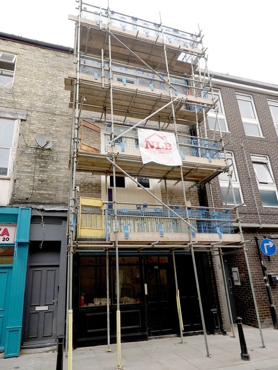 A disused building in Fore Bondgate, Bishop Auckland in County Durham, after a skeleton of a baby was found beneath floorboards.
Pic: PA