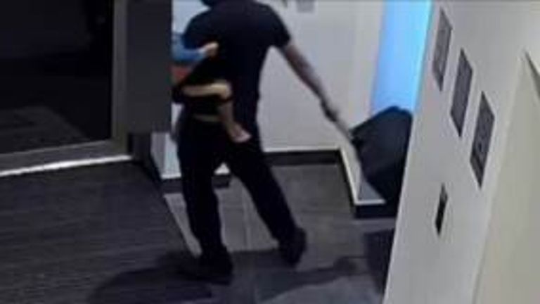 Man seen with suitcase containing wife&#39;s body