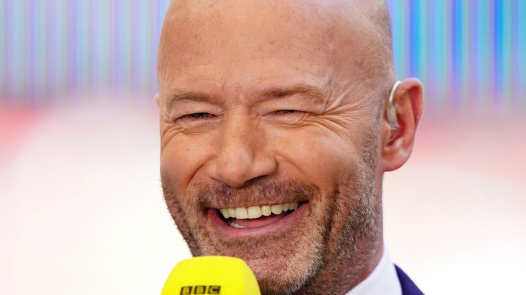 BBC presenter Alan Shearer prior to the Emirates FA Cup semi final match at Wembley Stadium, London, in 2022. Pic: Adam Davy/PA