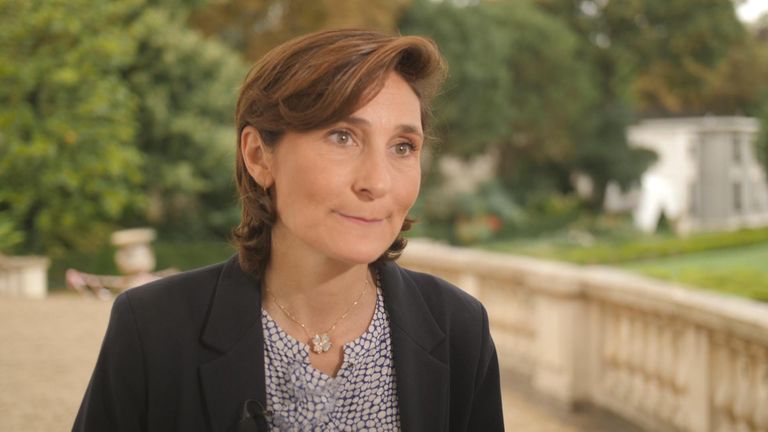 French sports minister Amélie Oudéa-Castera