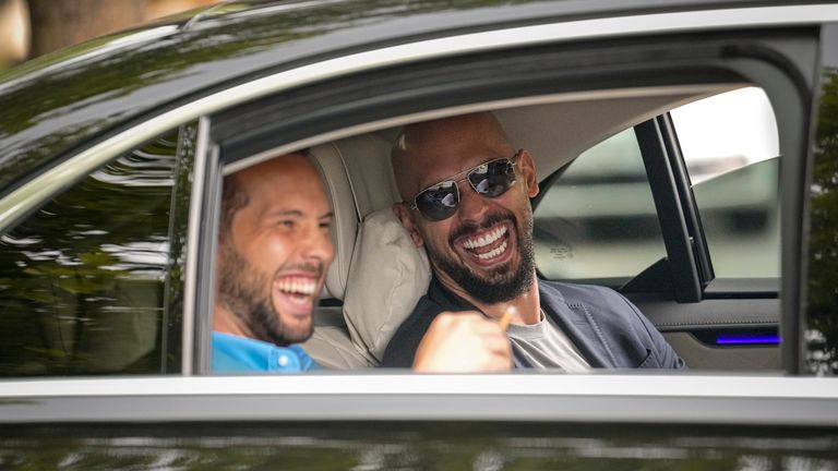 The brothers leaving a court in Bucharest, Romania, in May. Pic: AP