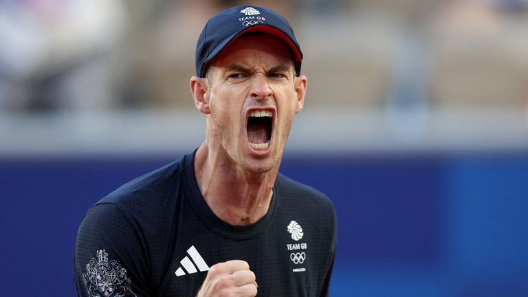 Andy Murray won his doubles match at the Olympics. Pic: Reuters