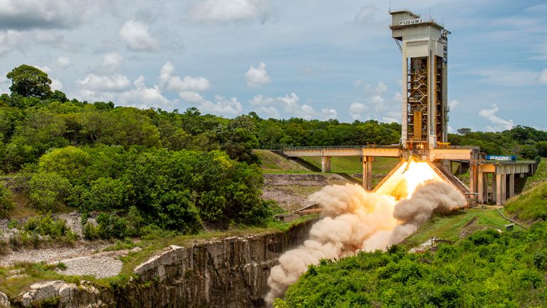 Testing one of Ariane 6's engines. Pic: ESA/CNES/Arianespace/Optique Video du CSG/JM Guillon