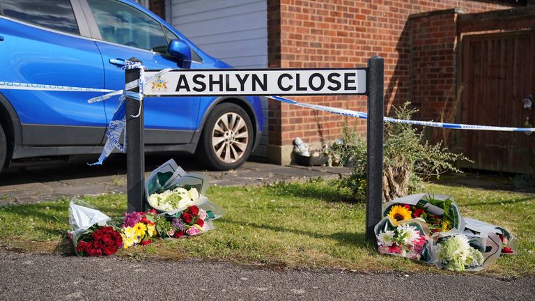 A view of the scene in Ashlyn Close, Bushey, Hertfordshire, where the wife and two daughters of a BBC sports commentator have been killed in a crossbow attack at their home. Carol Hunt, 61, who was married to BBC Five Live racing commentator John Hunt, and two of their daughters died in Ashlyn Close, Bushey, Hertfordshire, on Tuesday evening. A manhunt has been launched for Kyle Clifford, 26, from Enfield, north London, who is wanted by detectives investigating the murders of the three women. Pi