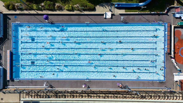 People swim at Banbury Lido at Woodgreen Leisure Centre in Oxfordshire. File pic: PA