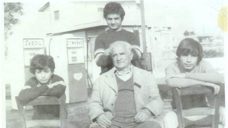 Kenan Denizkan with Greek Cypriot friends in 1975, before fighting broke out