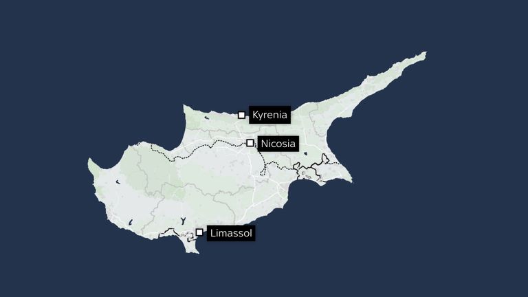 map of cyprus