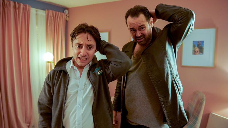 Ryan Sampson and Danny Dyer in Mr Bigstuff. Pic: Sky UK