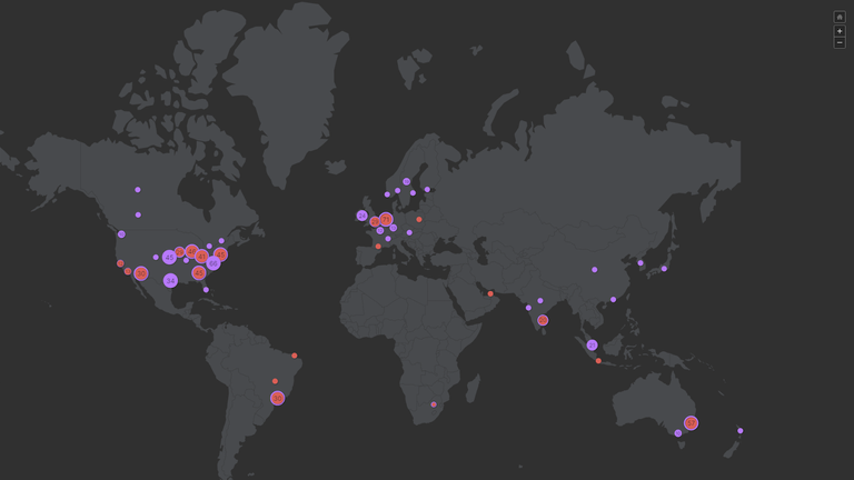 Map shows global IT outages