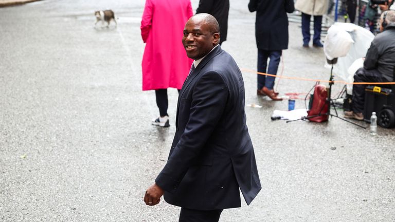 David Lammy walks outside Downing Street. Photo: Reuters