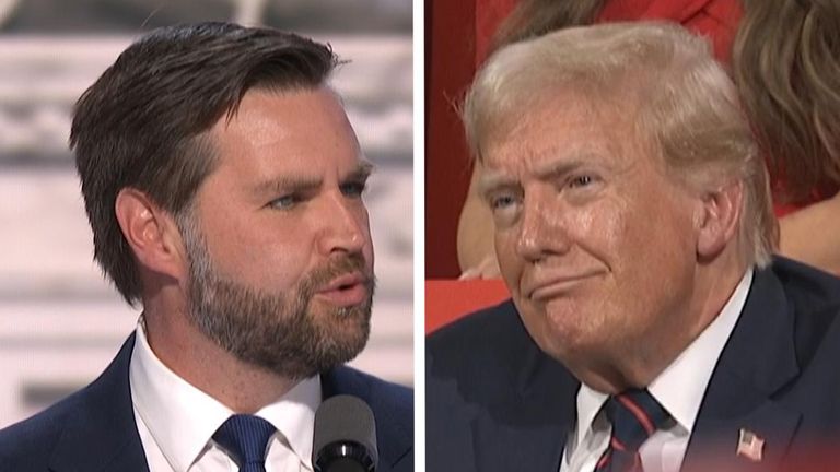 JD Vance&rsquo;s first speech was full of adoration for Trump - time 