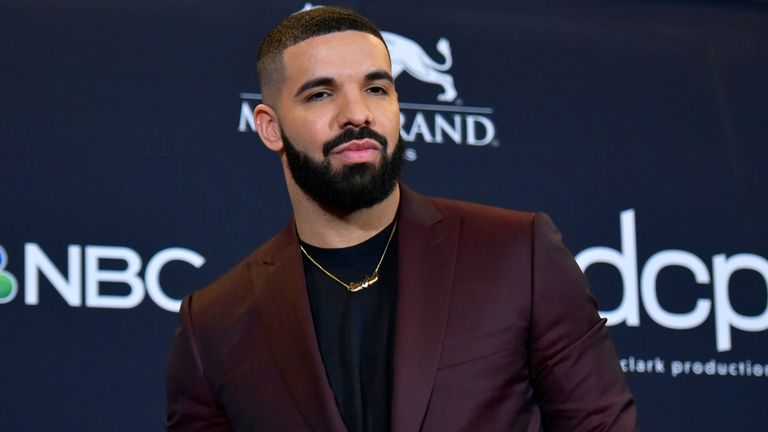 Drake poses at the Billboard Music Awards in 2019. Pic: Richard Shotwell/Invision/AP