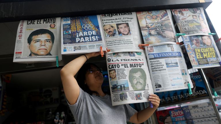 Newspapers in Mexico report on the arrests. Pic: Reuters
