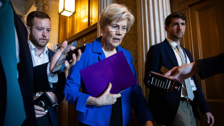 Senator Elizabeth Warren. File pic: Reuters