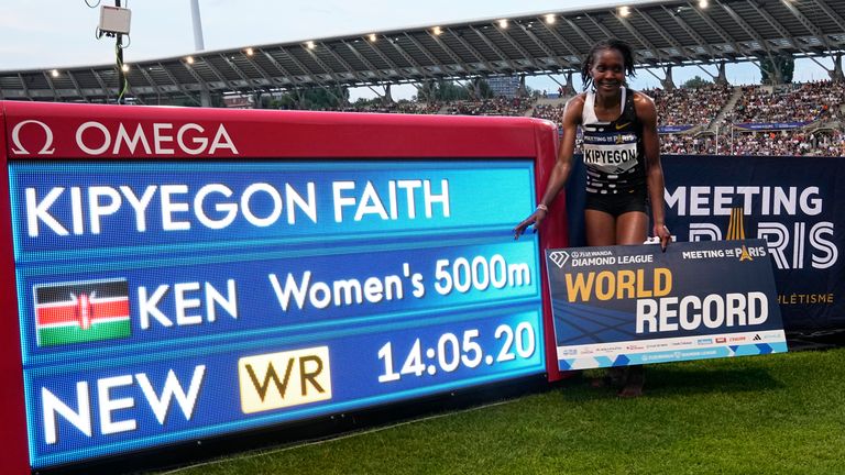 Kipyegon has also just come off the back of a record-smashing year, with three new times set across three events in 2023. Pic: AP