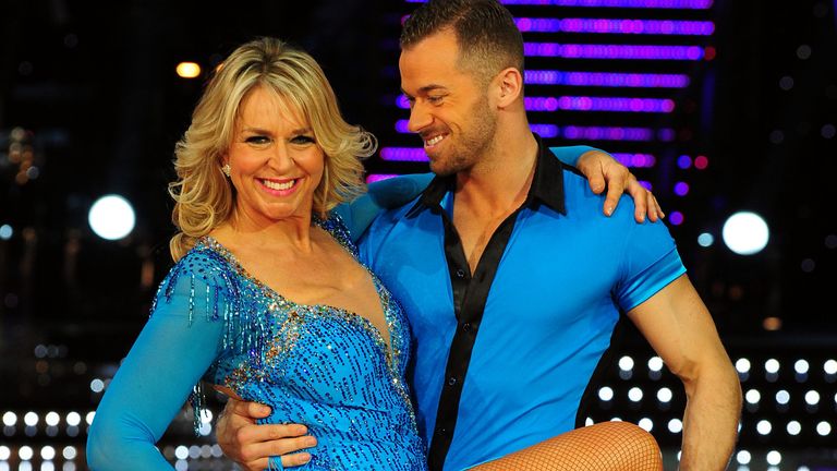 Fern Britton and Artem Chigvintsev during a photocall for the Strictly Come Dancing live tour in Birmingham, in 2013. Pic: Rui Vieira/PA