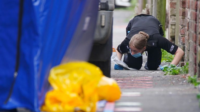 Police are investigating the cause of the fire. Pic: PA