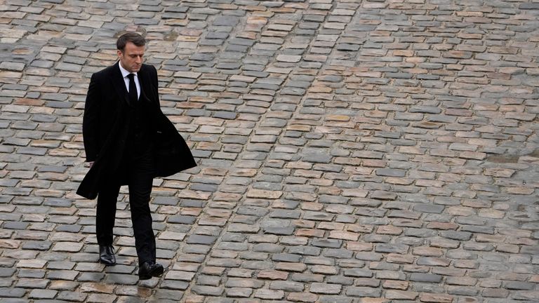 President Emmanuel Macron gambled by calling an early election. Pic: AP