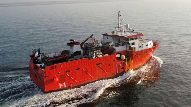 The rescue vessel Minck. Pic: French coastguard