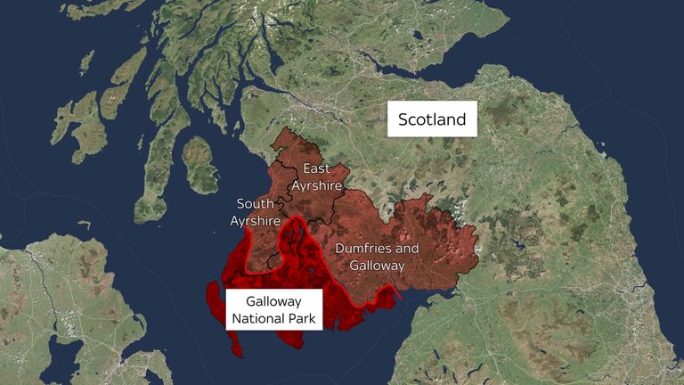 Proposed area for Galloway National Park. Pic: Leading wesley