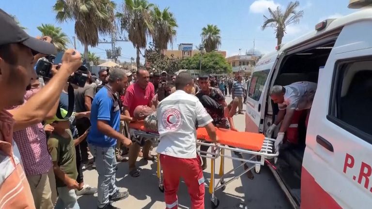 The injured were taken to Al Aqsa hospital 