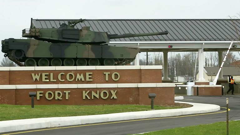 Fort Knox holds nearly 150,000,000 ounces of gold. Pic: Reuters