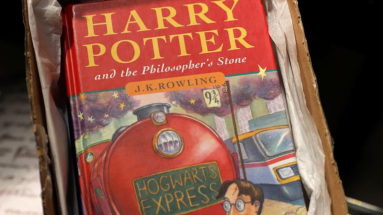 One of the first copies of Harry Potter and the Philosopher's Stone, at auction years later.  Photo: Reuters