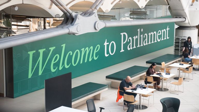 A welcome sign for new MPs. Pic: House of Commons