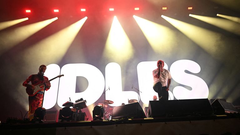 Idles perform on the Other Stage at Glastonbury. Pic: Reuters