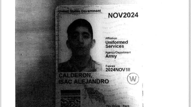 Isaac Calderon's 'Uniformed Services' card