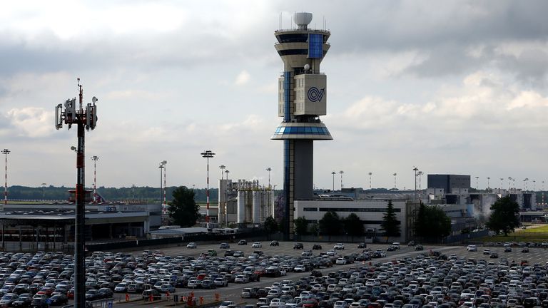 Malpensa Airport near Milan. Pic: Reuters