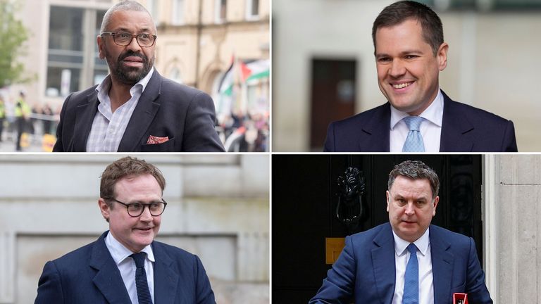 (Clockwise) James Cleverly, Robert Jenrick, Mel Stride and Tom Tugendhat.
Pic Reuters/AP  
