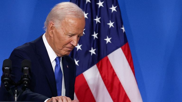 Joe Biden is under mounting pressure from Democrats to ditch re-election bid after NATO gaffes | News UK Video News | Sky News
