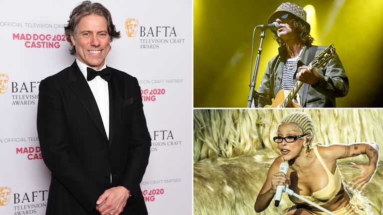 (Clockwise) John Bishop, Richard Ashcroft and Doja Cat.
Pic: Rex Features/AP